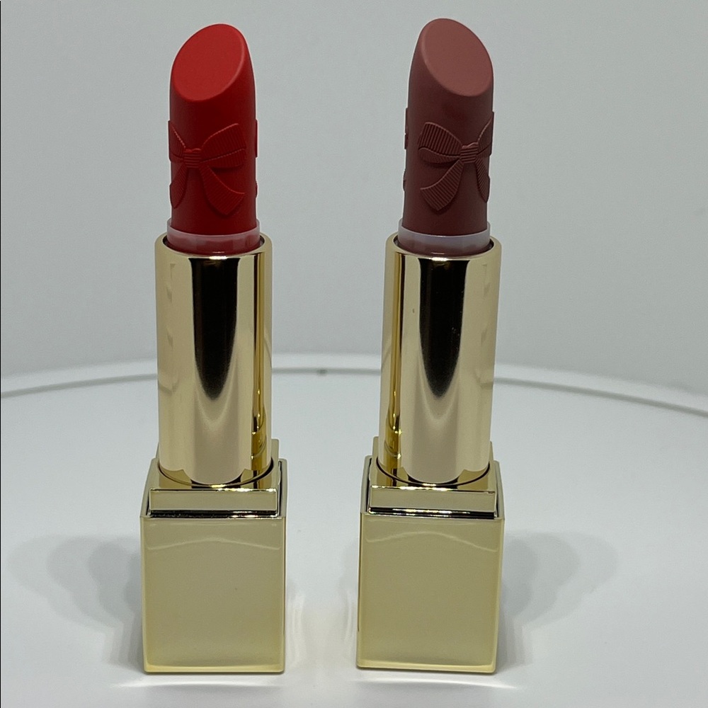 Estée Lauder Limited Pure Color Lipsticks in shades “Sneak peak” & “Red ribbon”